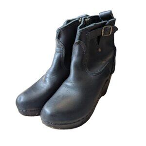 No. 6 Store Leather Clog Boots | Handmade Classic | Black